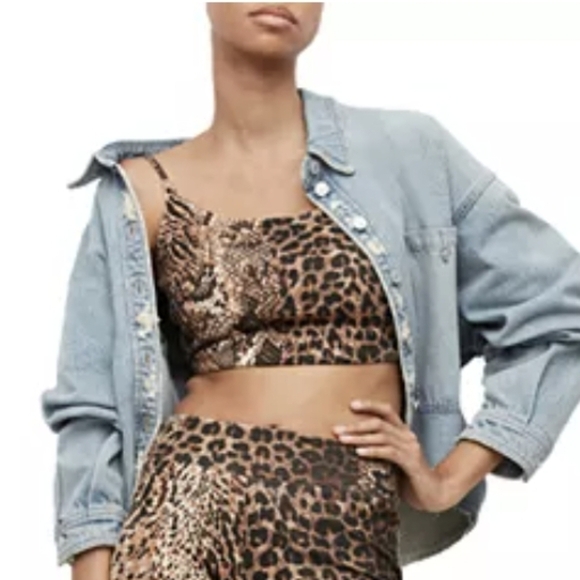 All Saints Ariel Noche Crop Top - Picture 1 of 6